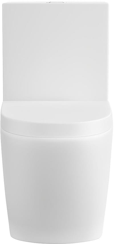Vente-unique Zwevend toilet van mat wit keramiek - Horizontale afvoer - NAGILAM