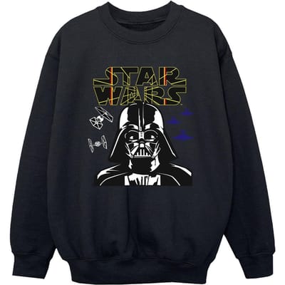 Star Wars Jongens Darth Vader Comp Logo Sweatshirt (Zwart)