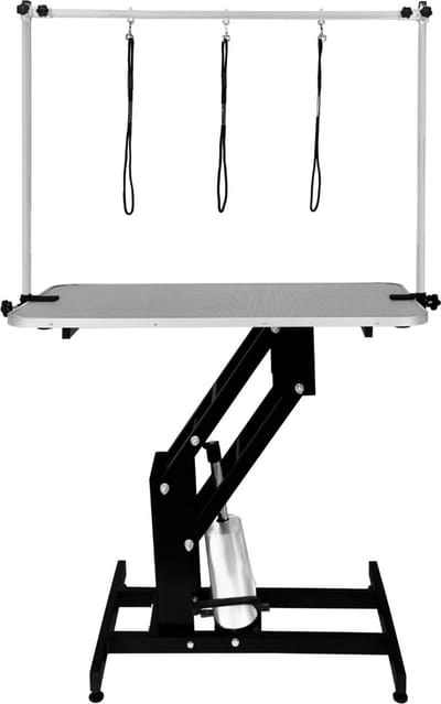 Zwart hydraulische trimtafel - grijs - 106x61cm - 180kg capaciteit