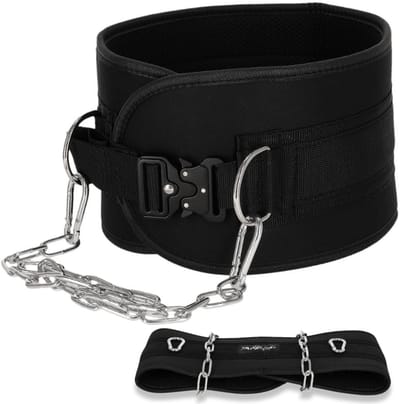 ACTIV SPACE - DIP Belt Premium - Sterk Gewichtsriem - Met Ketting - Neopreen Materiaal
