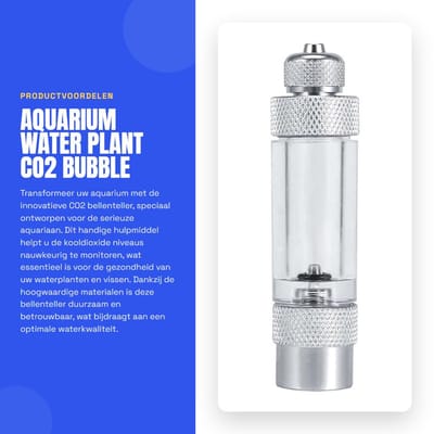 Dailygoods- CO2 Bellenteller Hoogwaardig Materiaal - Terugslagfunctie - Aquarium Tool - Betrouwbaar - Duurzaam - Helpt Planten Groeien - Aquariumaccessoire