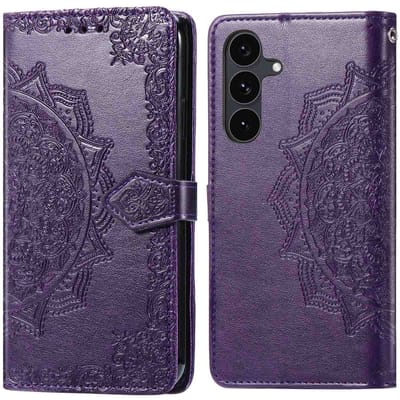 imoshion Hoesje - Geschikt voor Samsung Galaxy S25 FE - Mandala Bookcase - Paars