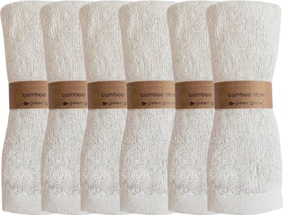 Bamboe Baby Waslapjes –  6 Stuks – Handdoeken  – Wasdoeken –  Washandje  –  Spuugdoekje  –  Baddoek  –  Badtextiel  –  100% Bamboe –  Hypoallergeen – Antibacterieel – Babyshower  –  Kraamcadeau