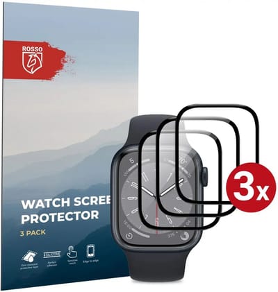 Rosso Hybrid Glass Geschikt voor Apple Watch Ultra 3/2/1 - PMMA Glas Screen Protector - Ultradun Plexiglas - Horloge Beschermlaag (3-Pack)