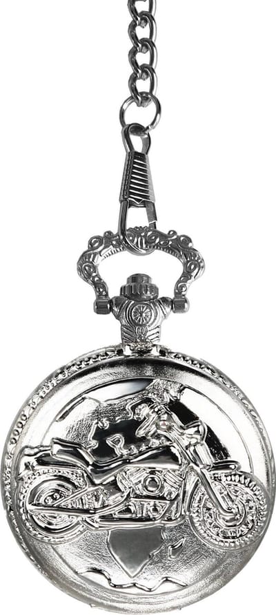 Fako - Zakhorloge - XXL - Motor - 47mm - Zilverkleurig