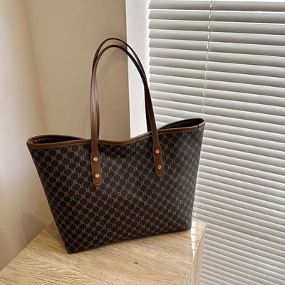 Grote Capaciteit Tas voor Dames Herfst en Winter Nieuwe Trendy Tote Bag Veelzijdige Commuter Textuur Schoudertas white