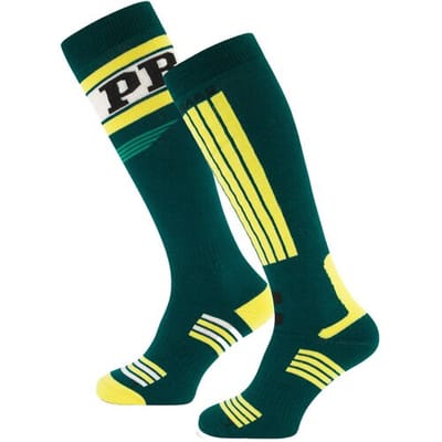 Poederbaas Skisokken - Swedish Green - 2 paar skikousen - Maat 35/38