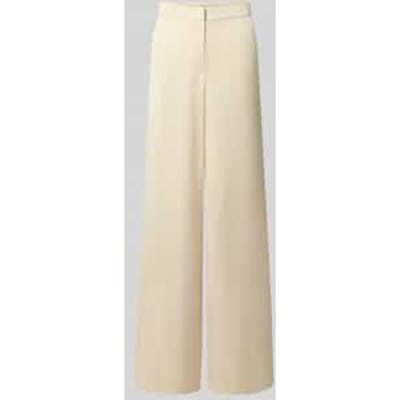 wide fit broek met plooien in de taille