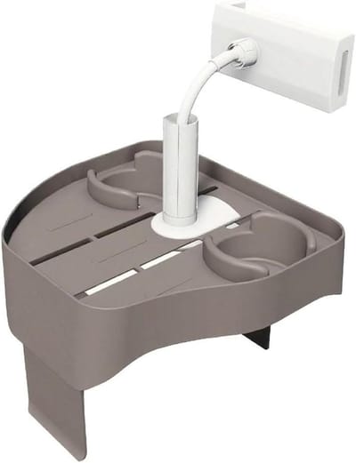 Badkuipbak - Bad Accessoire Bad Dienblad - Ontspanning in Bad - Verstelbaar 3-in-1 - Universeel - Grijs