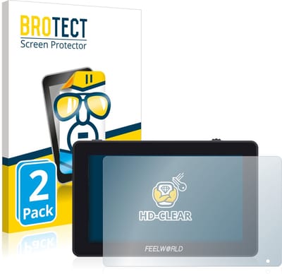 BROTECT - Screenprotector voor Feelworld F6 Plus - Folie Beschermfolie transparant 2 Stuks