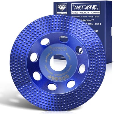 Diamantslijpschijf - Slijpschijf beton - Materiaal verwijderen - Vacuüm diamantcoating - 125 mm - Blauw