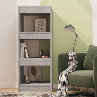 vidaXL - Boekenkast/kamerscherm - 40x30x103 - cm - bewerkt - hout - betongrijs