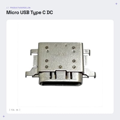Dailygoods - Micro USB Type C DC Jack voor Laptop