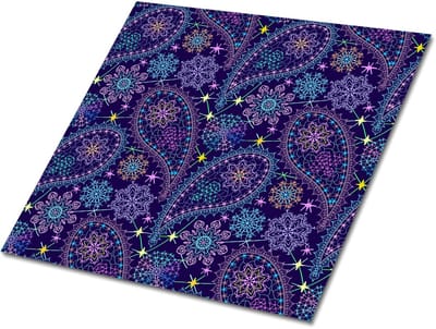 Tulup PVC Tegels - Paisley-Patroon Vinyl Tegels - 30 cm x 30 cm - Veelkleurig Zelfklevende Vinyltegels - Set van 9 - Zelfklevende PVC Tegels - Mozaïek Plaktegels - Vloer Tegels PVC - Plaktegels keuken en Badkamer