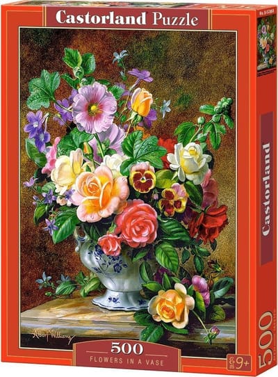 Castorland Flowers in a Vase – Puzzel – 500 stukjes – Satijnen afwerking – Perfecte pasvorm – Europese kwaliteit