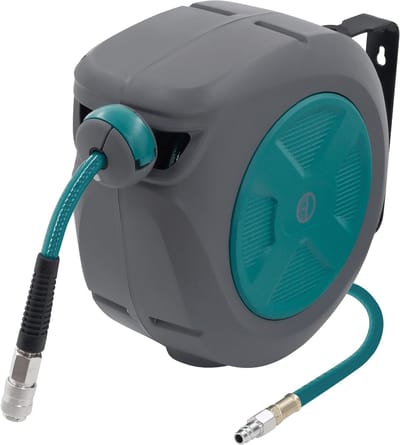 Persluchtslanghaspel automatisch 10 m 1/4" aansluiting voor wandmontage