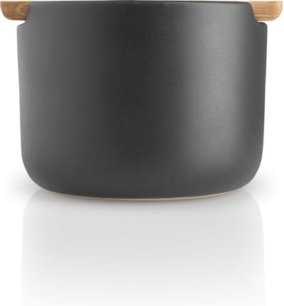 Eva Solo - Nordic Kitchen Zoutpot met Deksel - Zwart - Porselein - Hout