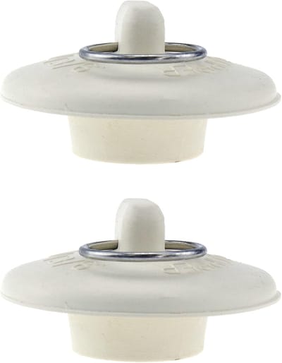 Rubberen Afvoerstop - Gootsteen Ring - Water Blokkeren - Met Trekring - 5.5 cm Diameter - Wit