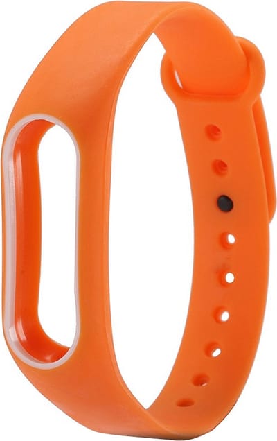 By Qubix - Geschikt voor Xiaomi Mi band 2 DUO COLOR bandje voor CA0600B - Oranje