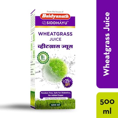Baidyanath Echte Ayurvedische Tarwegras Sap 500ml Natuurlijke Superfood Drank Detox Energie Booster beige