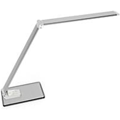 Paperflow LED tafellamp Olga, 12 W, 400 lm, 3000-5000 K, 5 kleurstanden, 6-staps dimbaar, draaibaar, kantelbaar, USB, grijs