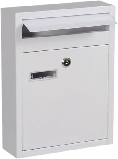 Wandbrievenbus - Brievenbus buiten - Post ontvangen - Weerbestendig ontwerp - 23 kg - Wit