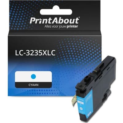 PrintAbout Inktcartridge LC-3235XLC Cyaan Hoge capaciteit geschikt voor Brother