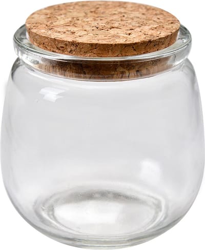 Clayre & Eef Voorraadpot Ø 7x8 cm Transparant Glas