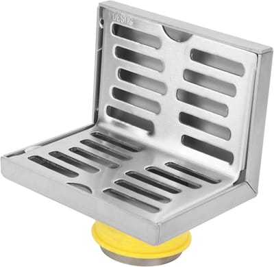 Rvs Hoekafvoerputje L-vormig voor Keuken en Badkamer - Zijafvoer voor 40mm Pijp