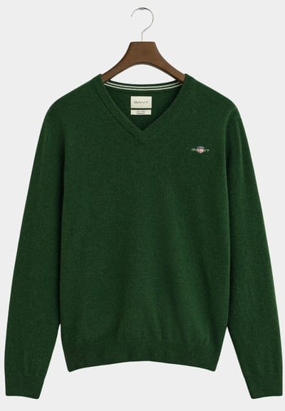 Gant Pullover Groen SUPERFINE LAMBSWOOL V-NECK 87212/303
