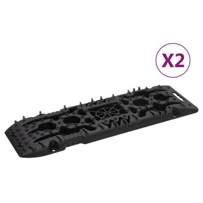 vidaXL - Gripplaten - 2 - st - 107x31x7 - cm - nylon - zwart