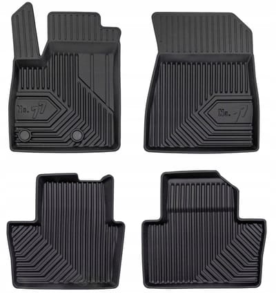 Premium Rubberen Mattenset No.77 - Geschikt voor Renault Austral vanaf 2022 (Ook Mild Hybrid) - Perfecte Pasvorm - TPE Elastomeer - Zwart - FROGUM