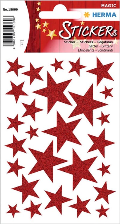 HERMA 3732 sticker Folie Goud, Rood Permanent 24 stuk(s)