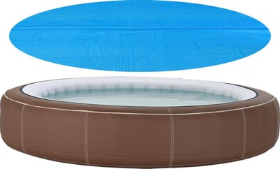 Zwembadafdekking zonnedoek rond PE blauw 549 cm
