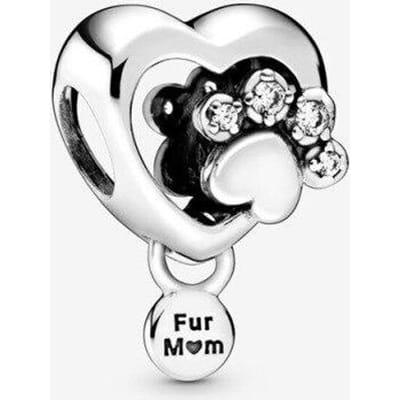 Véritable 925 en argent Sterling mignon mon ami chien de compagnie balancent breloque O pendentif ajustement Original Bracelet bijoux cadeau gray