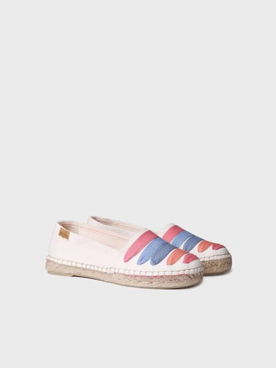 Platte espadrilles voor dames met linten | ROSE-CM
