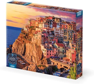 Legpuzzel 1000 stukjes - Puzzel volwassenen - Ontspannende uitdaging - Blauw puzzelbord - 67.8x50.2 cm - Zonsondergang