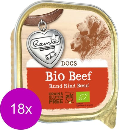 Renske Adult Bio Alu 300 g - Hondenvoer - 18 x Rund Graanvrij - NL-BIO-01