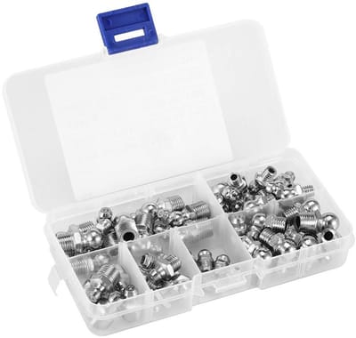 Smeernippel Assortiment - Nippelset Vetspuit - Mechanisch Smeren - Hoge Hardheid Metaal - M6 M8 M10 - Metaal