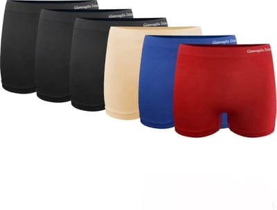 Gianvaglia - Damesboxers - naadloos -Hoog model - Maat M/L - 6-Pack!