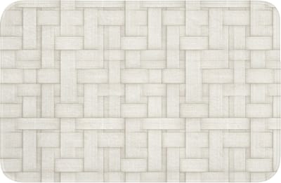 Badmat 60x40 cm - Antislip - Vlechtwerk - Banen - Beige - Badmatten voor badkamer - Badkamermat - Douchemat - Badkamer mat