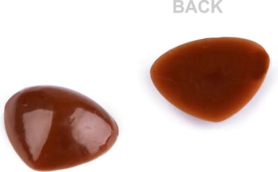10 plastic neusjes - opplak neus - dieren - mini neuzen bruin - beer hondje - driehoek - 9mm - plakbaar - voor kaarten maken geschikt