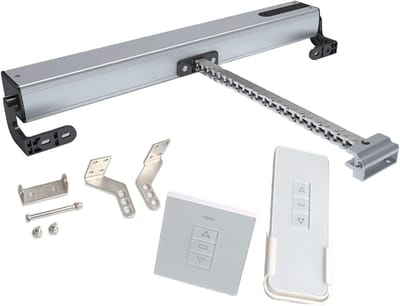 Automatische raamopener - Ventilatie opener - Klimaatregeling thuis - Afstandsbediening inclusief - Tot 800mm uitslag - Zilverkleurig