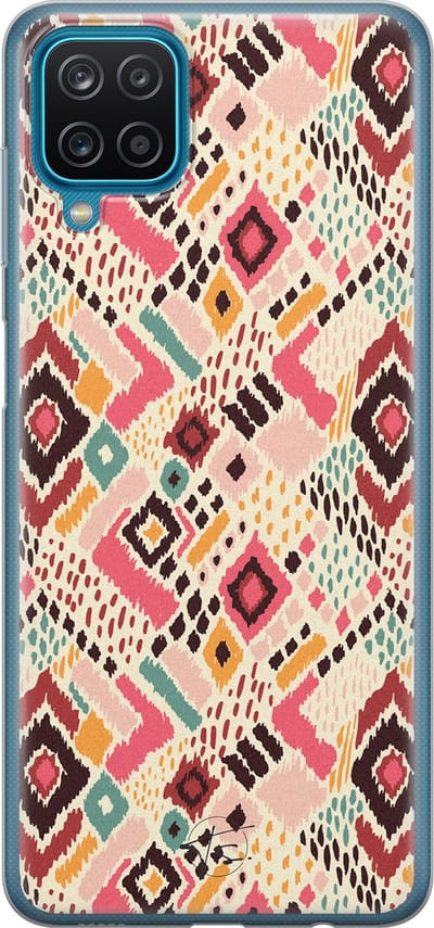Hoesje geschikt voor Samsung Galaxy A12 - Boho vibes - Soft Case - TPU - Print - Multi - Mooie Telefoonhoesjes