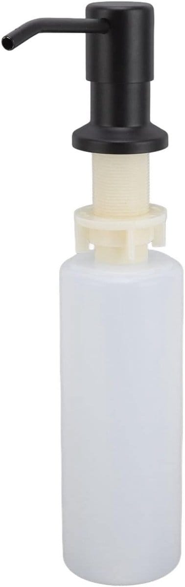 Ingebouwde Zeepdispenser voor de Gootsteen met 300ml Vulflacon van Boven voor Afwaszeep en Handlotion, Ideaal voor Keuken en Badkamer