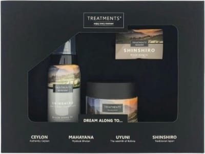 Giftbox Treatments Shinshiro - Showerfoam - Sea Salt Body Scrub - gift box - in luxe doos - geschenkset - cadeau idee- kado kerst mam
