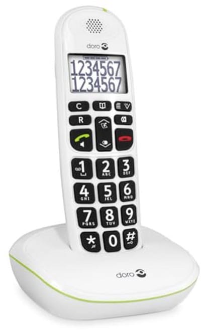 Draadloze Telefoon met Eenvoudige Bediening en DECT Technologie - Wit