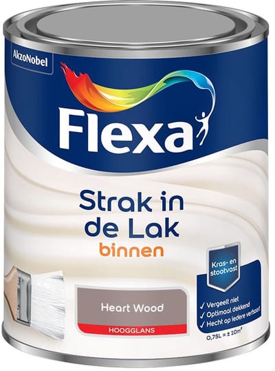 Flexa - Strak In De Lak Binnenlak Hoogglans - Heart Wood - Mengverf - 750 Ml
