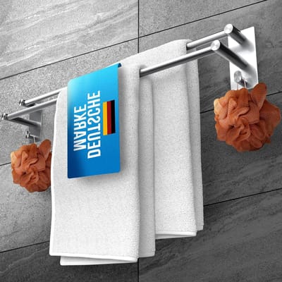 Handdoekhouder zonder boren 60 cm roestvrij staal - Zelfklevende handdoekhouder badkamer - Handdoekstang badhanddoekhouder inclusief 2 handdoekhaken vaatdoekhouder