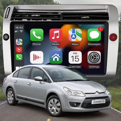 ADIVOX 9 inch T1 geschikt voor Citroën C4 2004-2009 Android 15 CarPlay/Auto/Wifi/GPS/RDS/DSP/DAB+